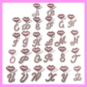 【8-05#】Lip Clasp Custom Letter Necklace (Charged by Number of Letters)  for female fashion daily engagement wedding anniversary birthday present
