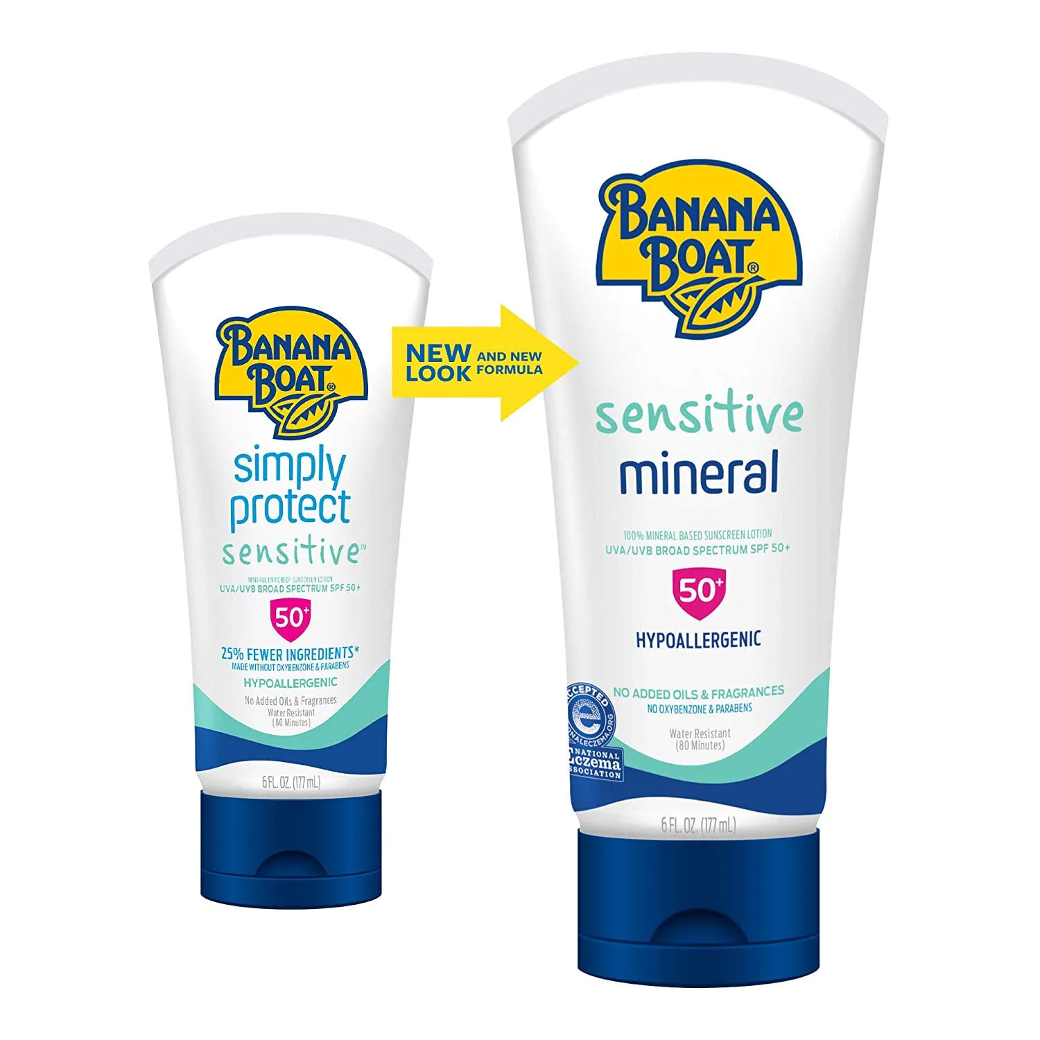BANANA BOAT SENSITIVE MINERAL SPF 50  6 Oz