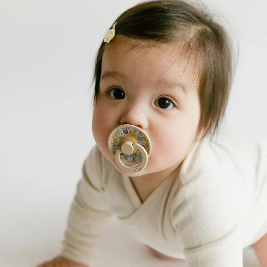 BIBS X LIBERTY Colour Latex Pacifier - 2 Pack - Ivory Mix - Strawberries and Cream