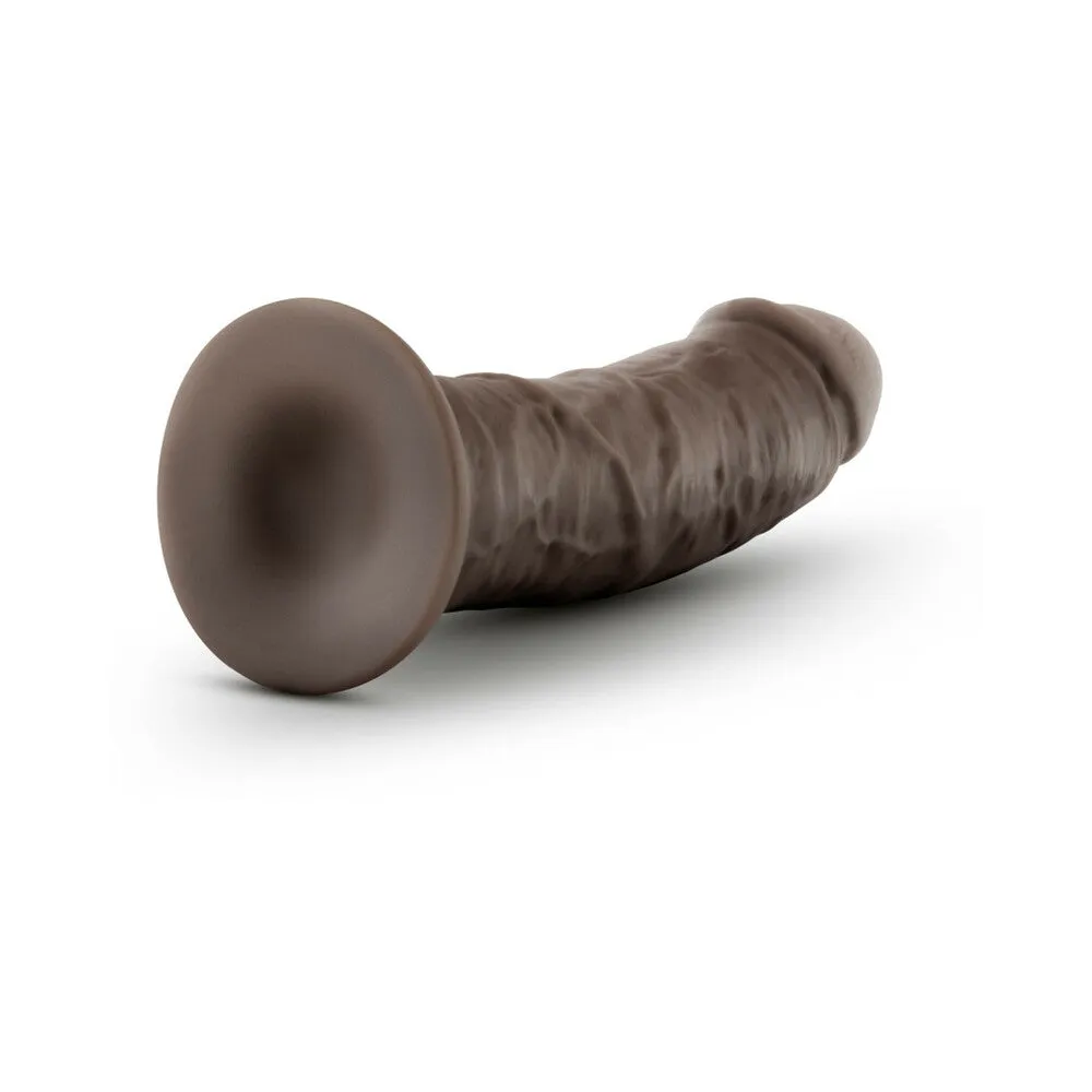 Blush Au Naturel 8 in. Posable Dual Density Dildo with Suction Cup Brown