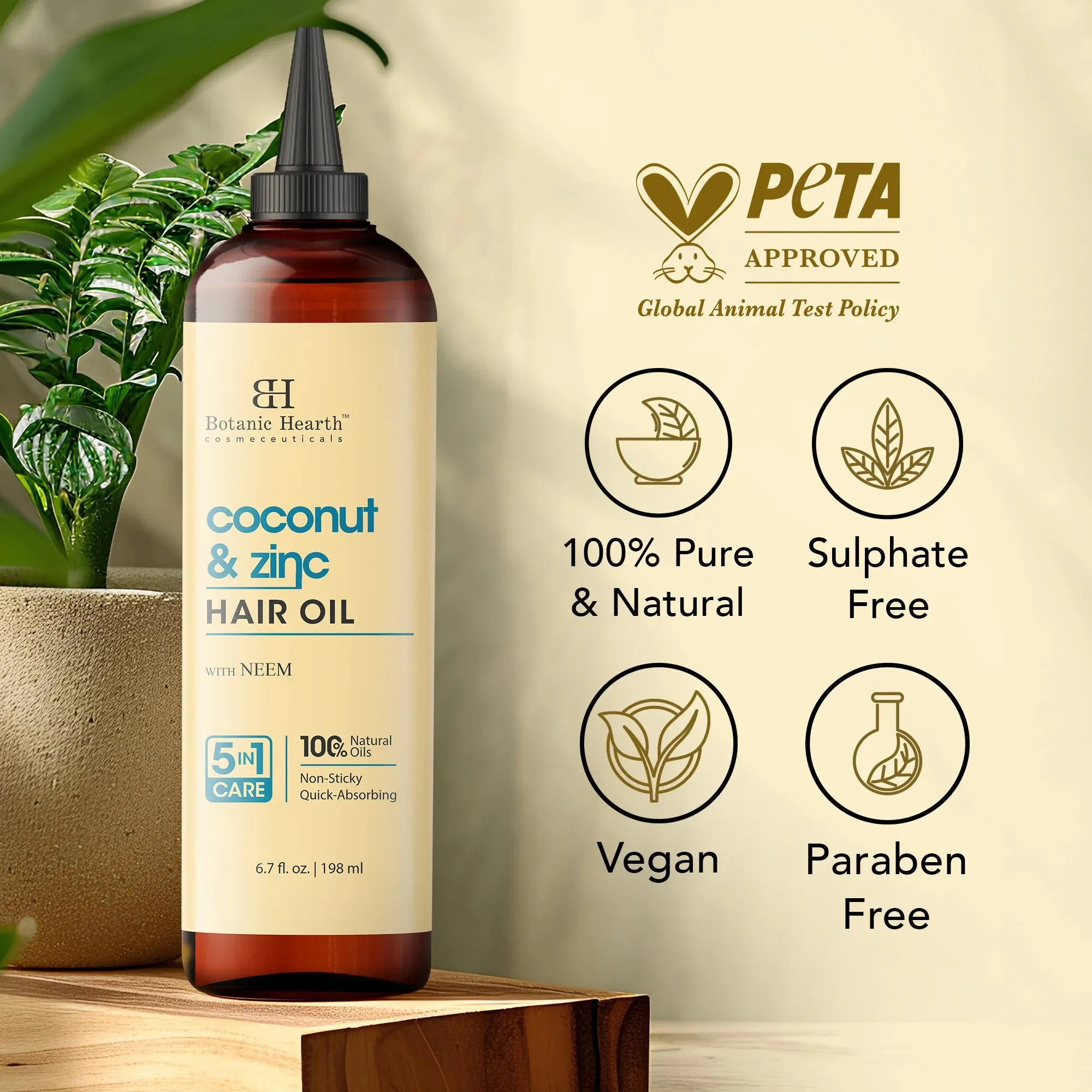 Coconut & Zinc Hair Oil with Neem | 6.7 fl oz