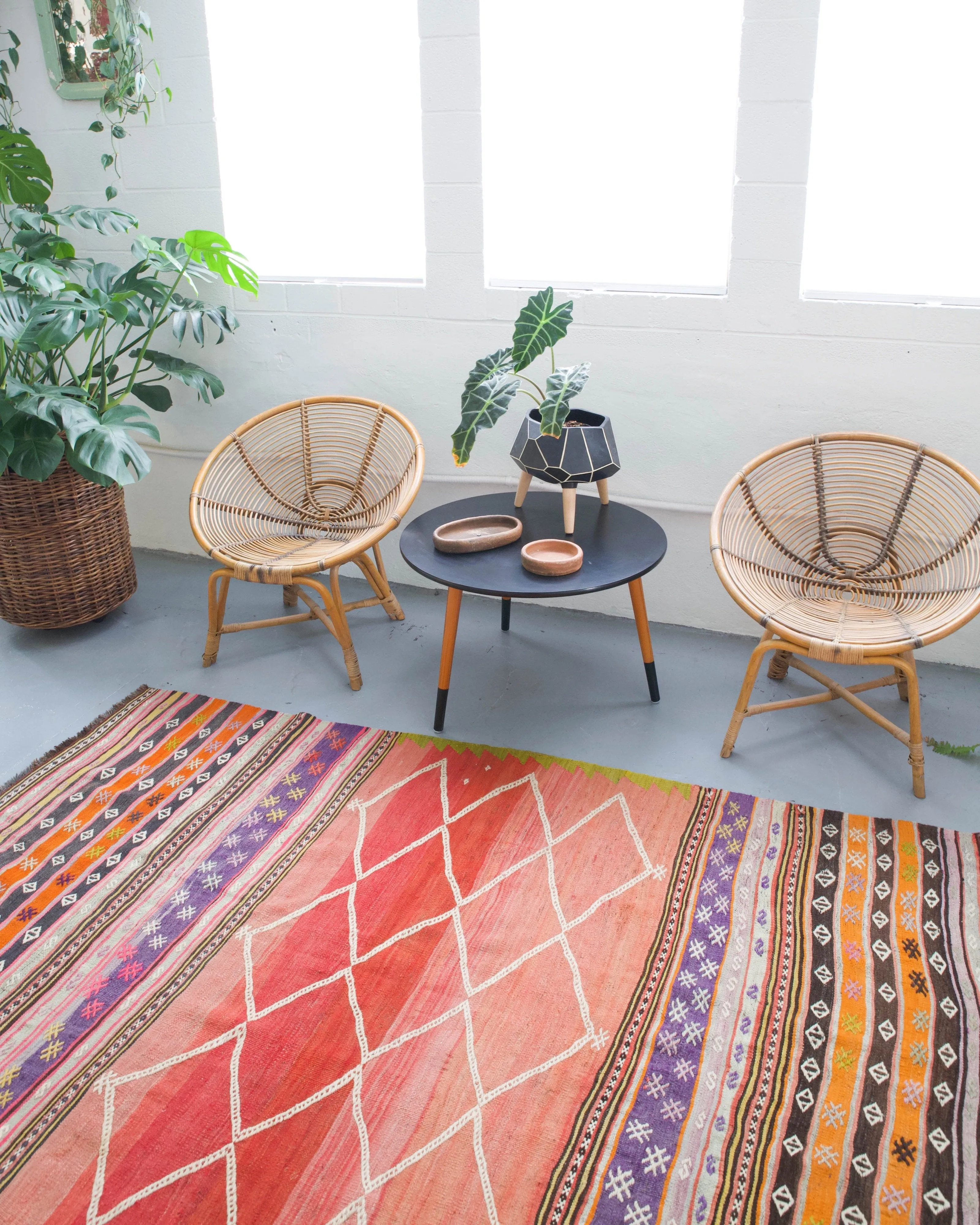 Old Turkish Western Anatolian Kilim Rug