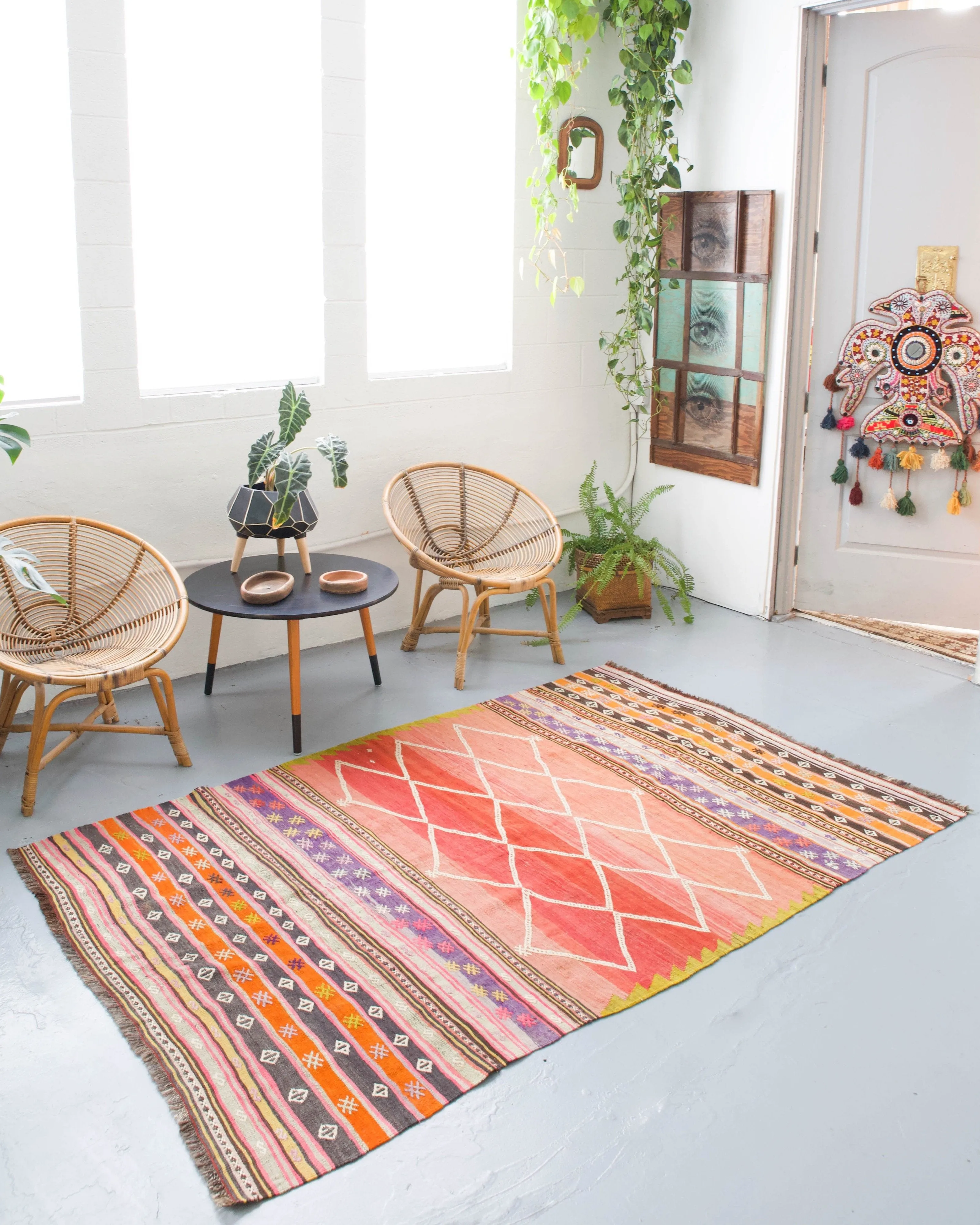 Old Turkish Western Anatolian Kilim Rug