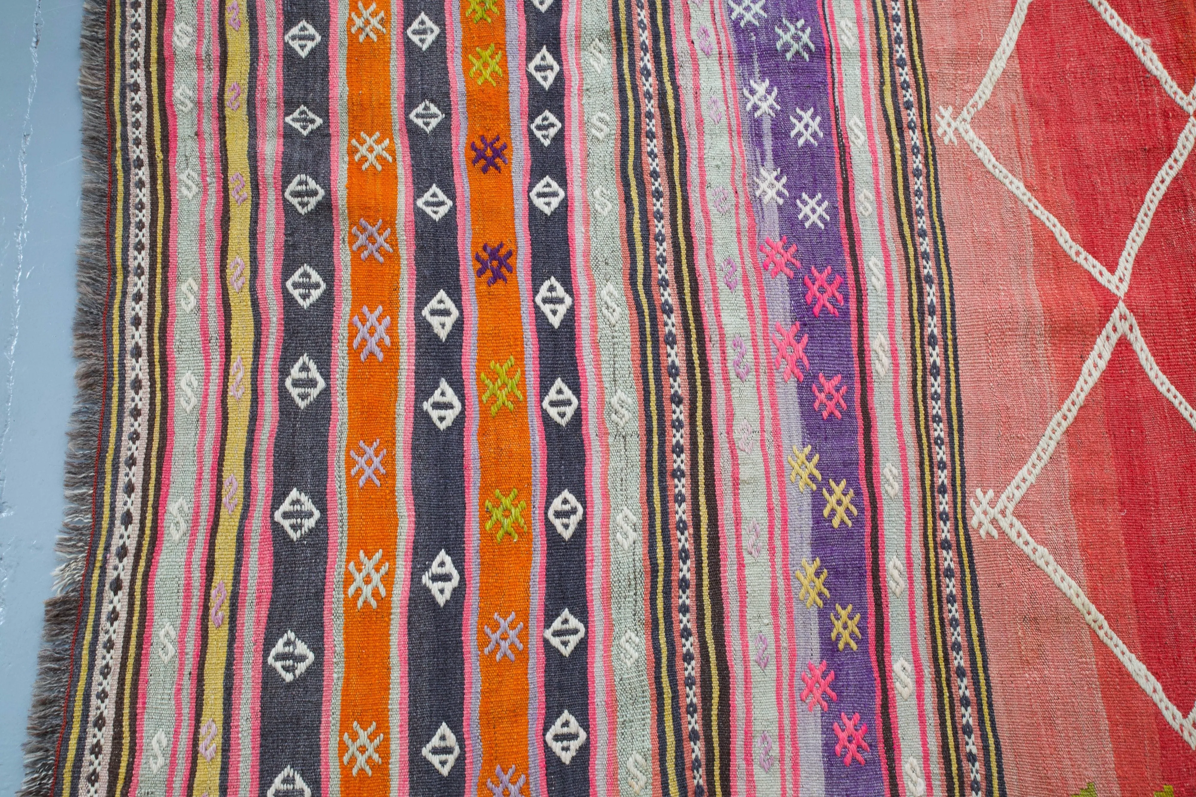 Old Turkish Western Anatolian Kilim Rug