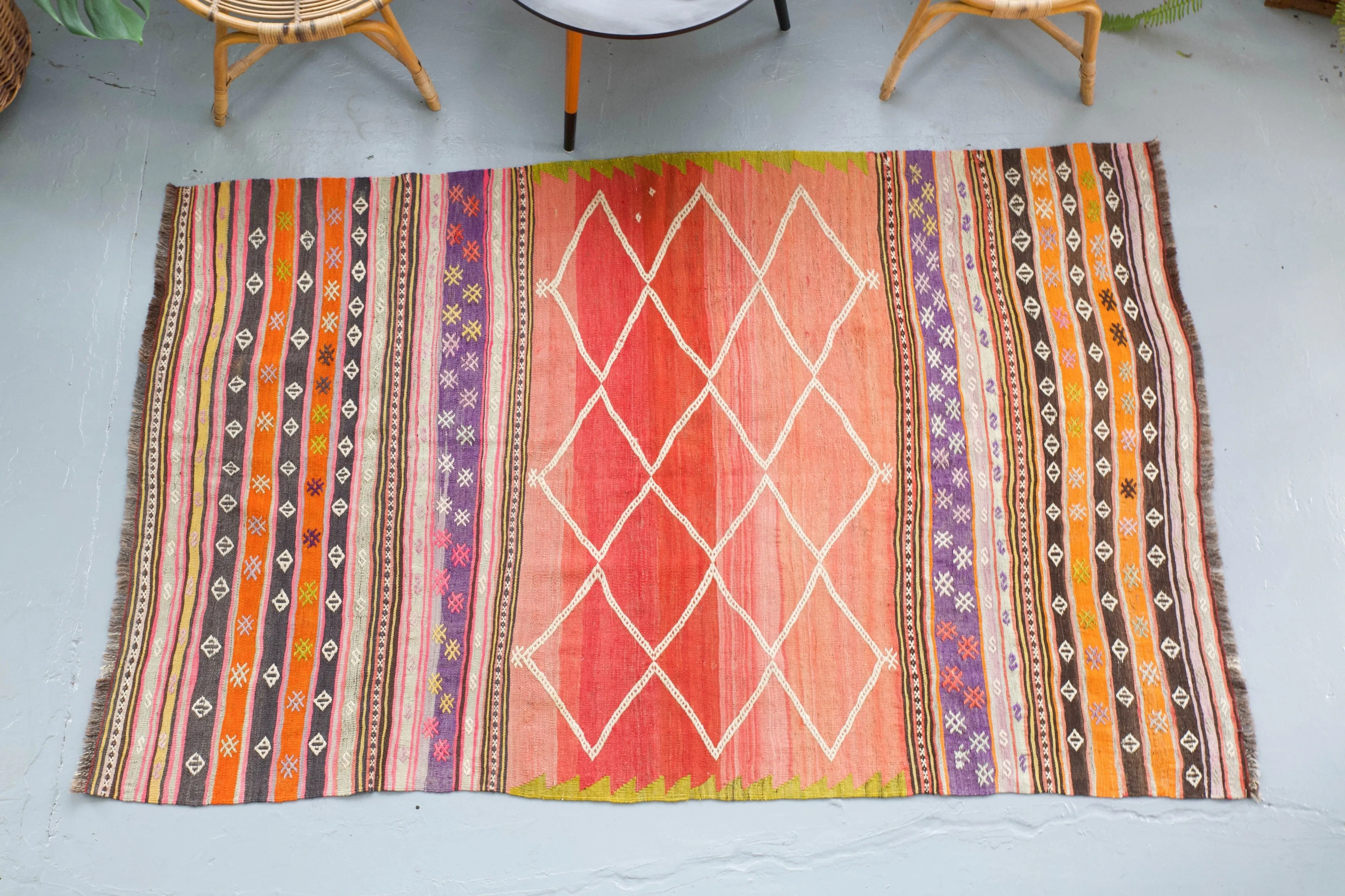 Old Turkish Western Anatolian Kilim Rug