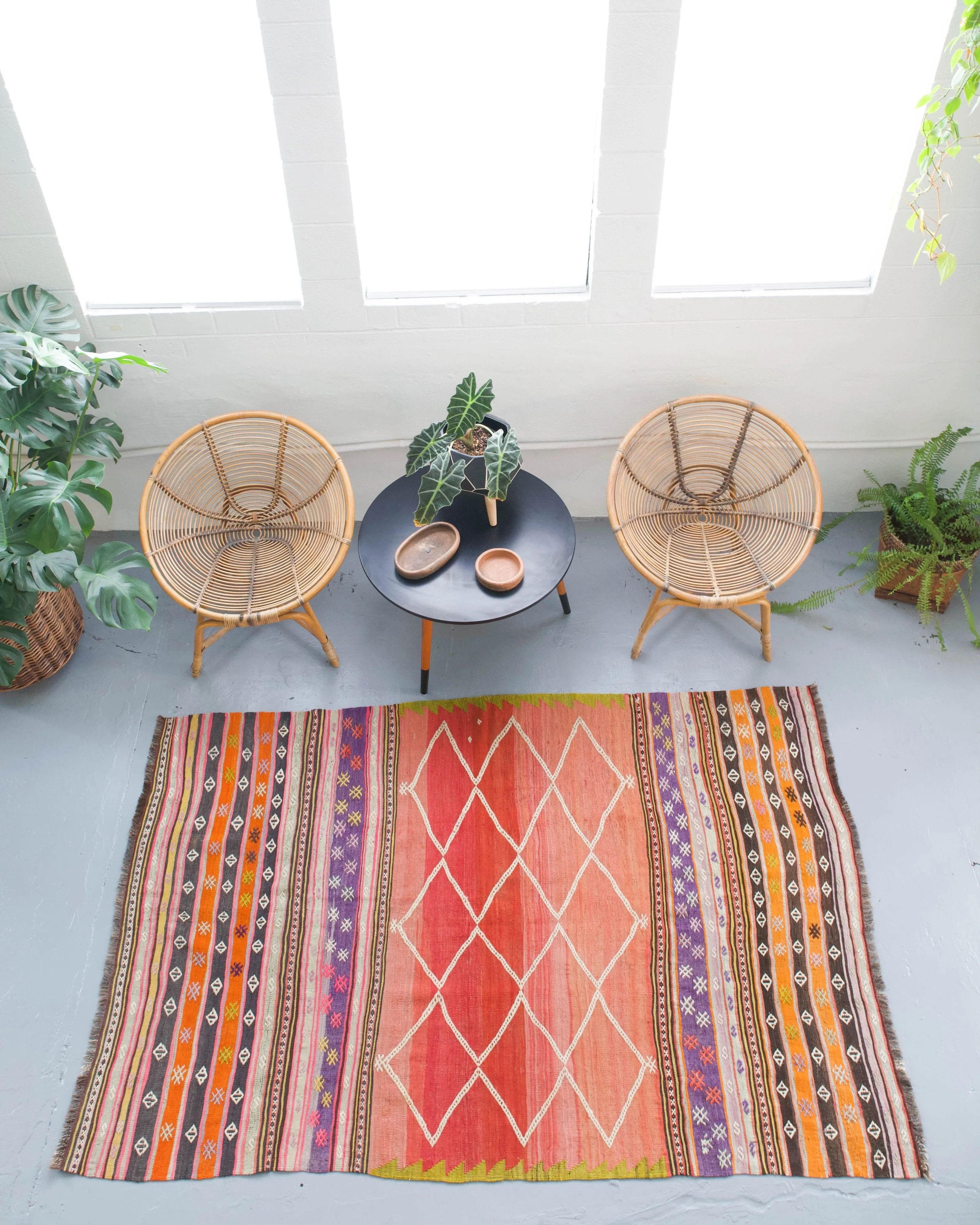 Old Turkish Western Anatolian Kilim Rug