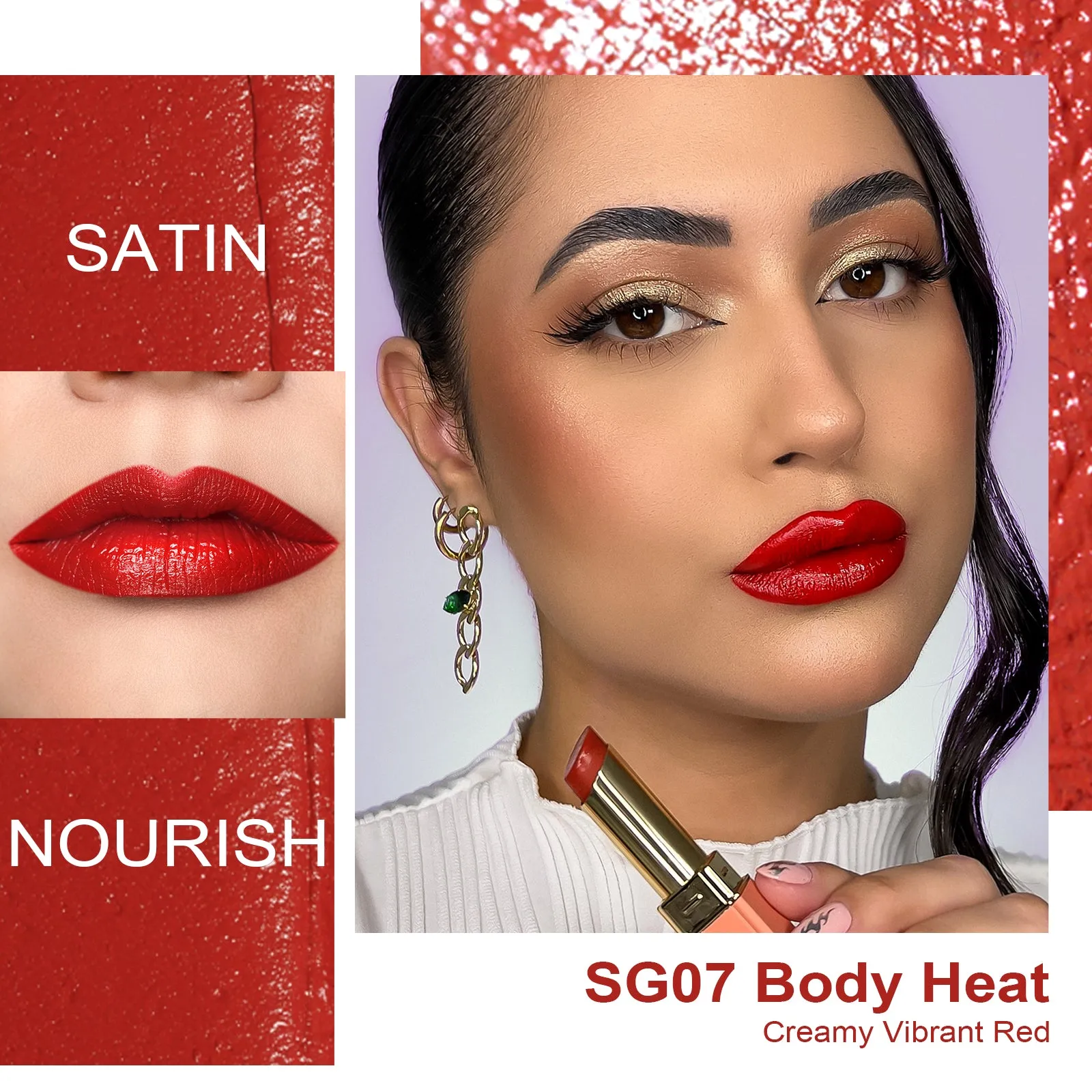 Sensual Glow Lipstick | SG07 Heat