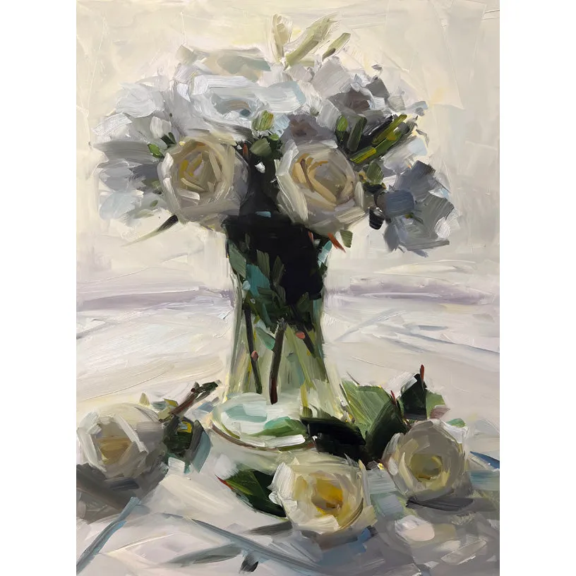 White Roses and Lisianthus